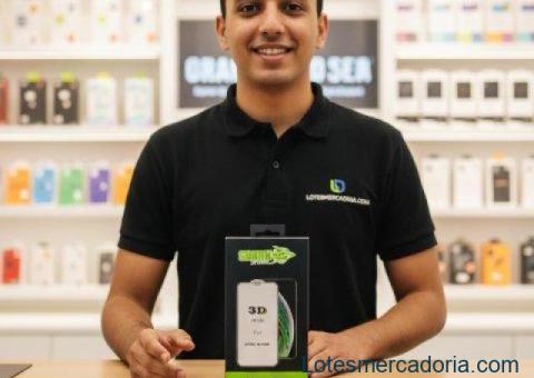 2500x PELÍCULAS NANO 100D SHARK GLASS | LOTE ATACADO