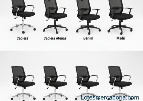 Lote Exclusivo de Cadeiras de Escritório Premium (8Modelos Diferentes)