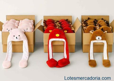 Gorro Infantil Plush com Cachecol - lote 50 unidades