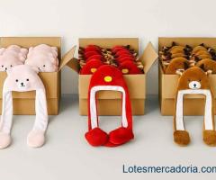 Gorro Infantil Plush com Cachecol - lote 50 unidades
