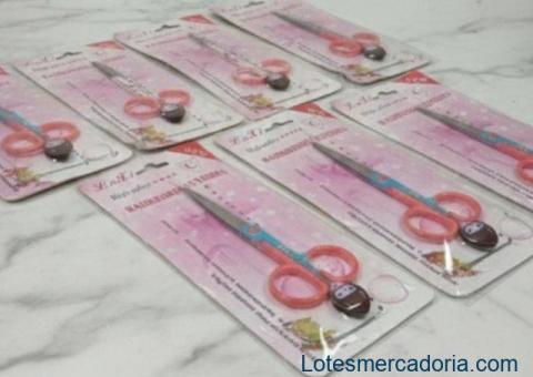 ​✂️ LOTE ATACADO MISTO: 380 Tesouras de Aço Inoxidável e Plástico (Diversos Modelos)