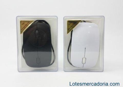 🖱️ LOTE ATACADO (70 UNIDADES): Mini Mouse Óptico USB com Fio - Plug and Play