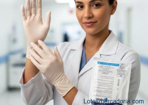 LOTE 6.000 PARES: Luva Cirúrgica Life Plus COM PÓ Estéril - Emgruber | CAIXA C/ 200 PARES