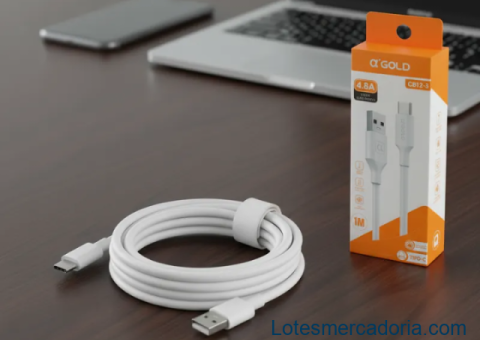 Lote de cabos USB Tipo C A'gold CB12-3 4.8A 1 Metro