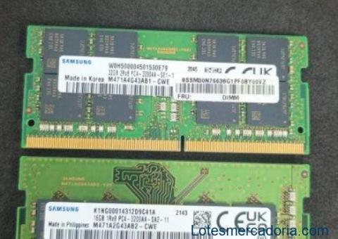 Lote memória RAM DDR4 para Notebook
