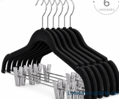 Cabides Veludo com clip Infantil