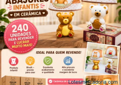 Lote Completo 240 Abajures Infantil Pronta Entrega